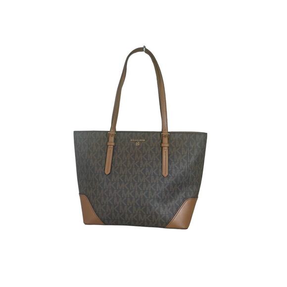 NEW MICHAEL KORS ARIA LARGE TOTE BAG BROWN/ACORN GOLD ACCENTS CARRYALL VERSATILE - Picture 16 of 16